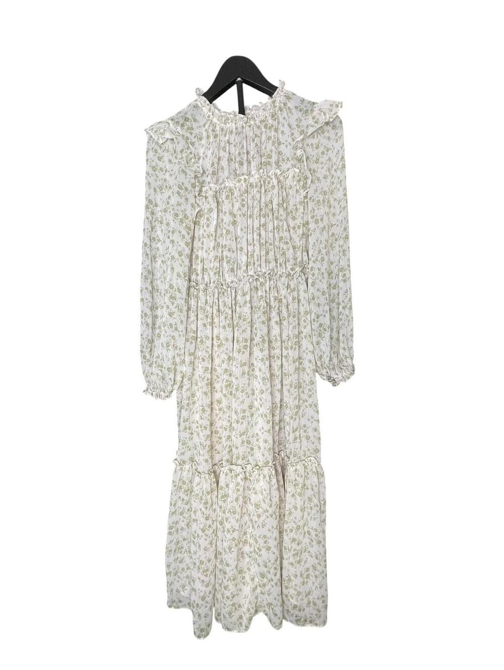 Dress Forum Los Angeles Floral Maxi Dress Small Cottagecore Prairie Ruffle